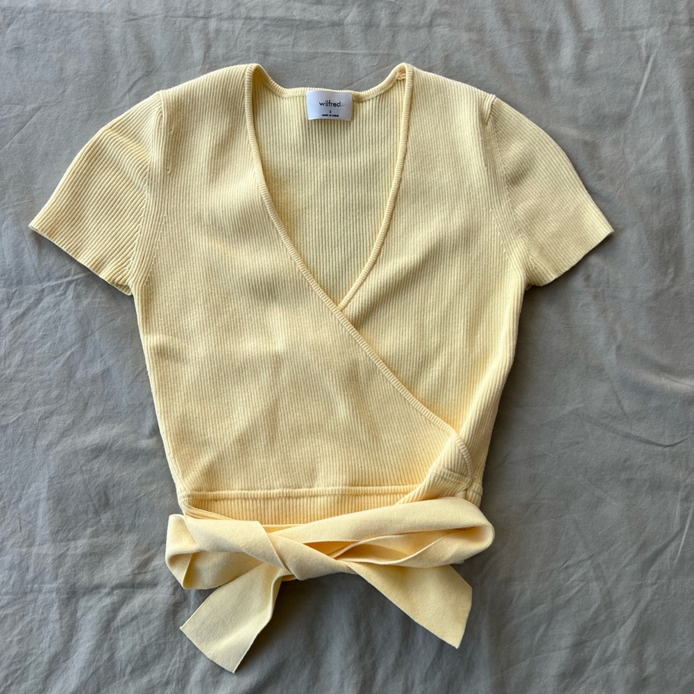 Wilfred Yellow Tie Top
